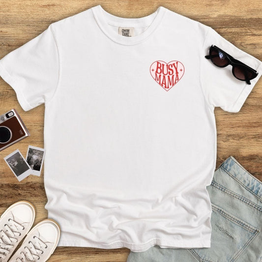 Busy Mama Heart Logo T-shirt